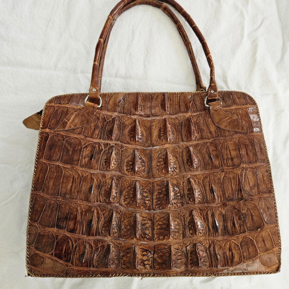Authentic Crocodile Leather Handbag